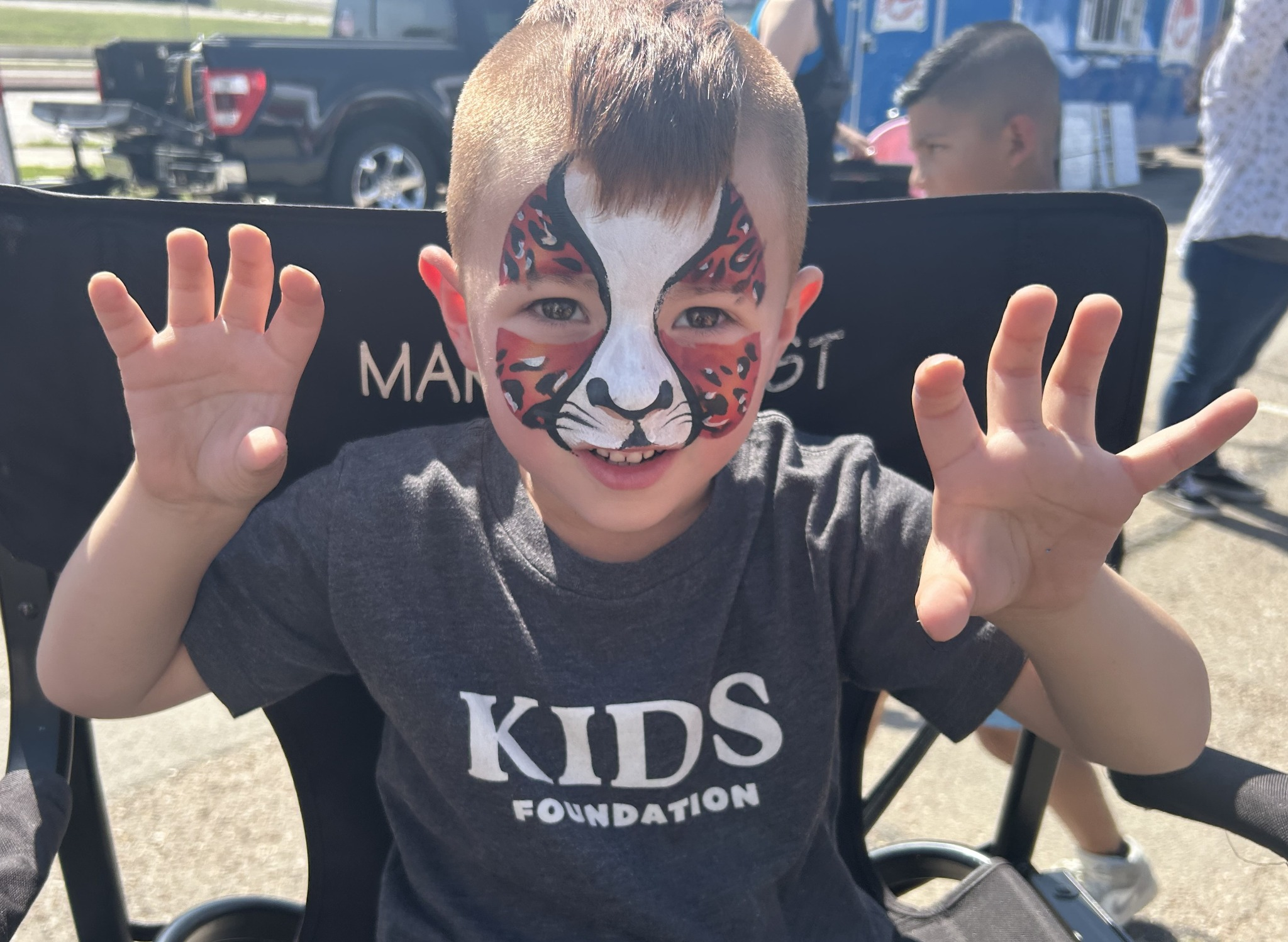 Bright celebration face painting