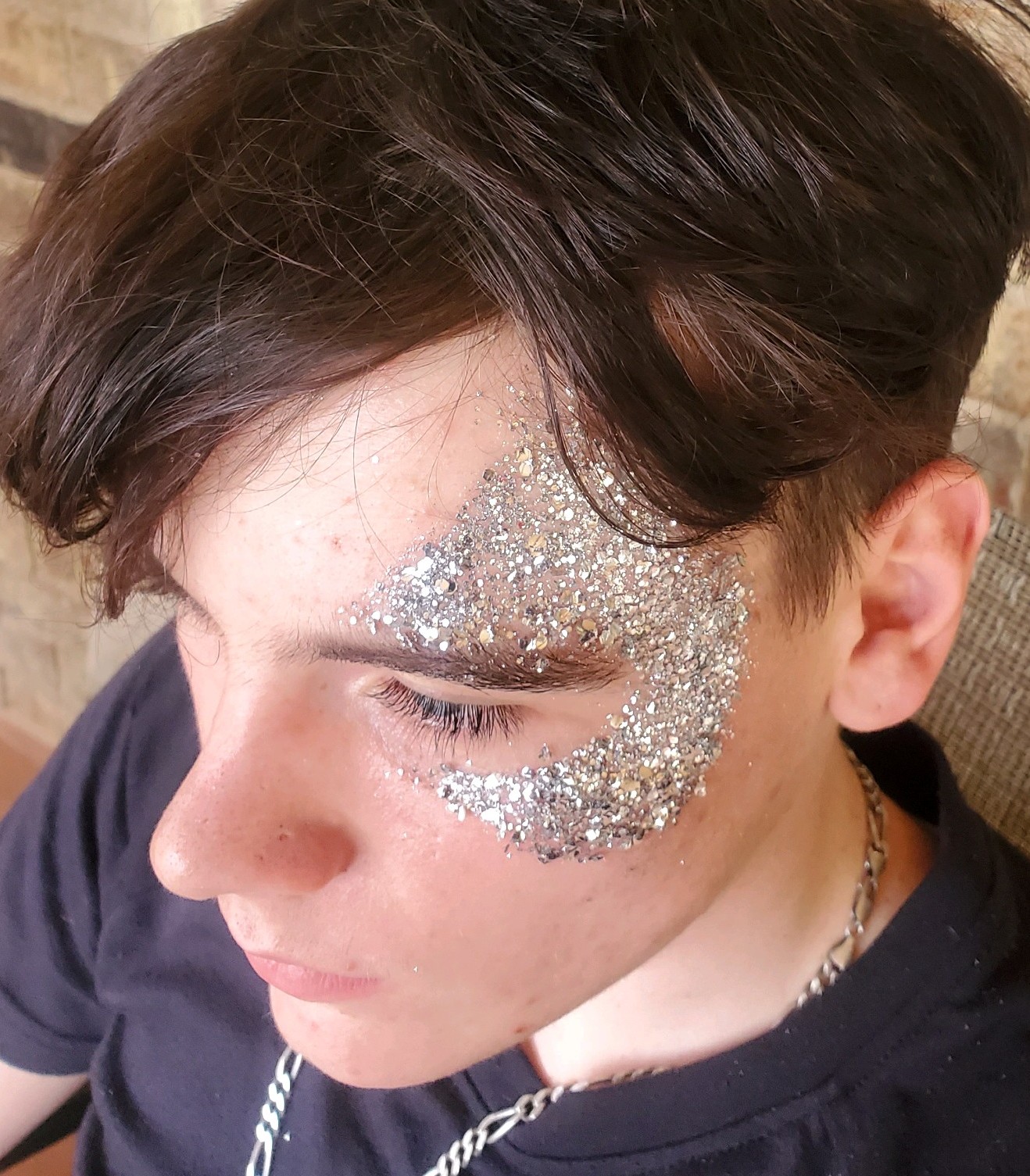 Silver festival face glitter